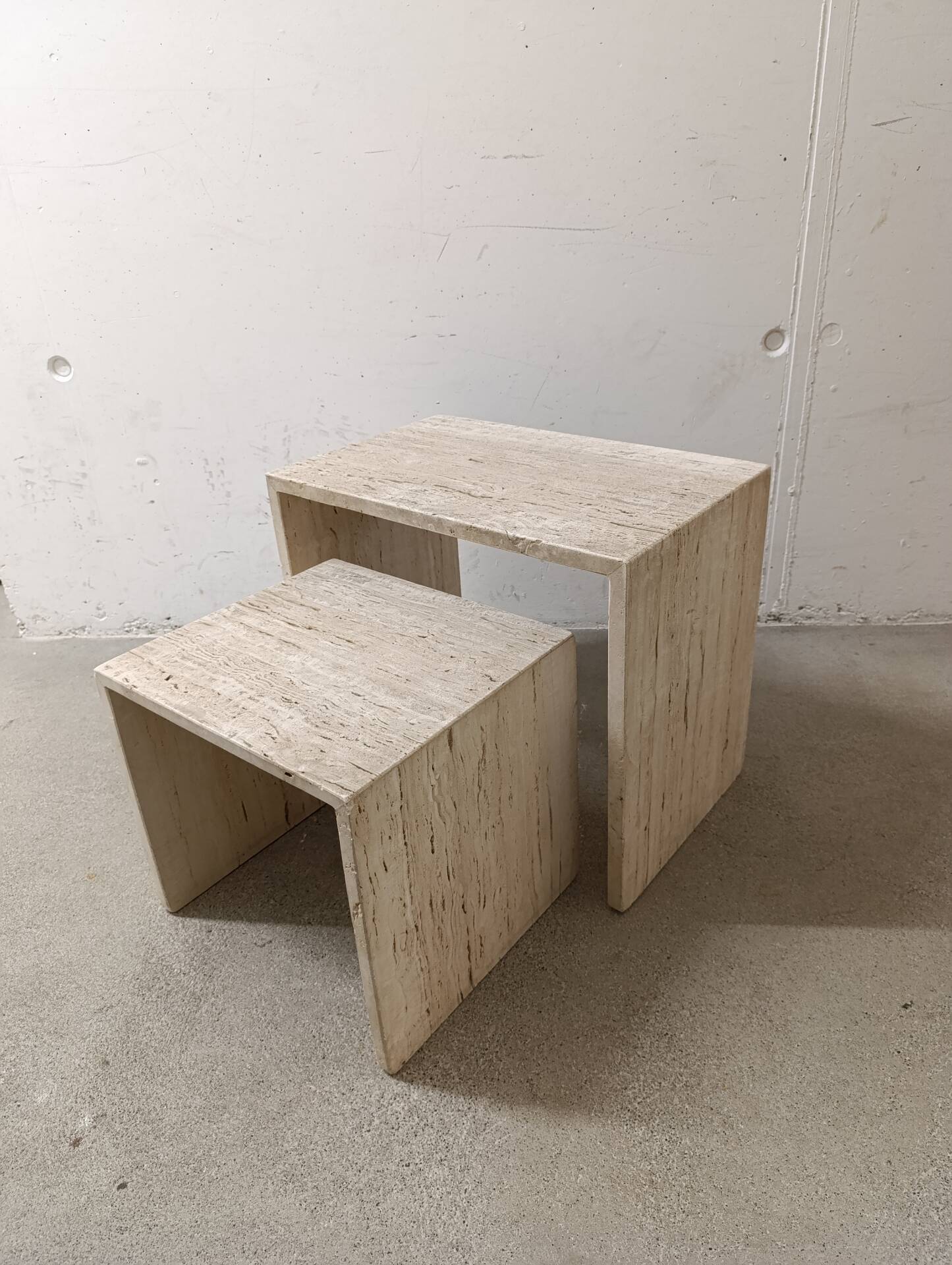 Nested tables in travertine