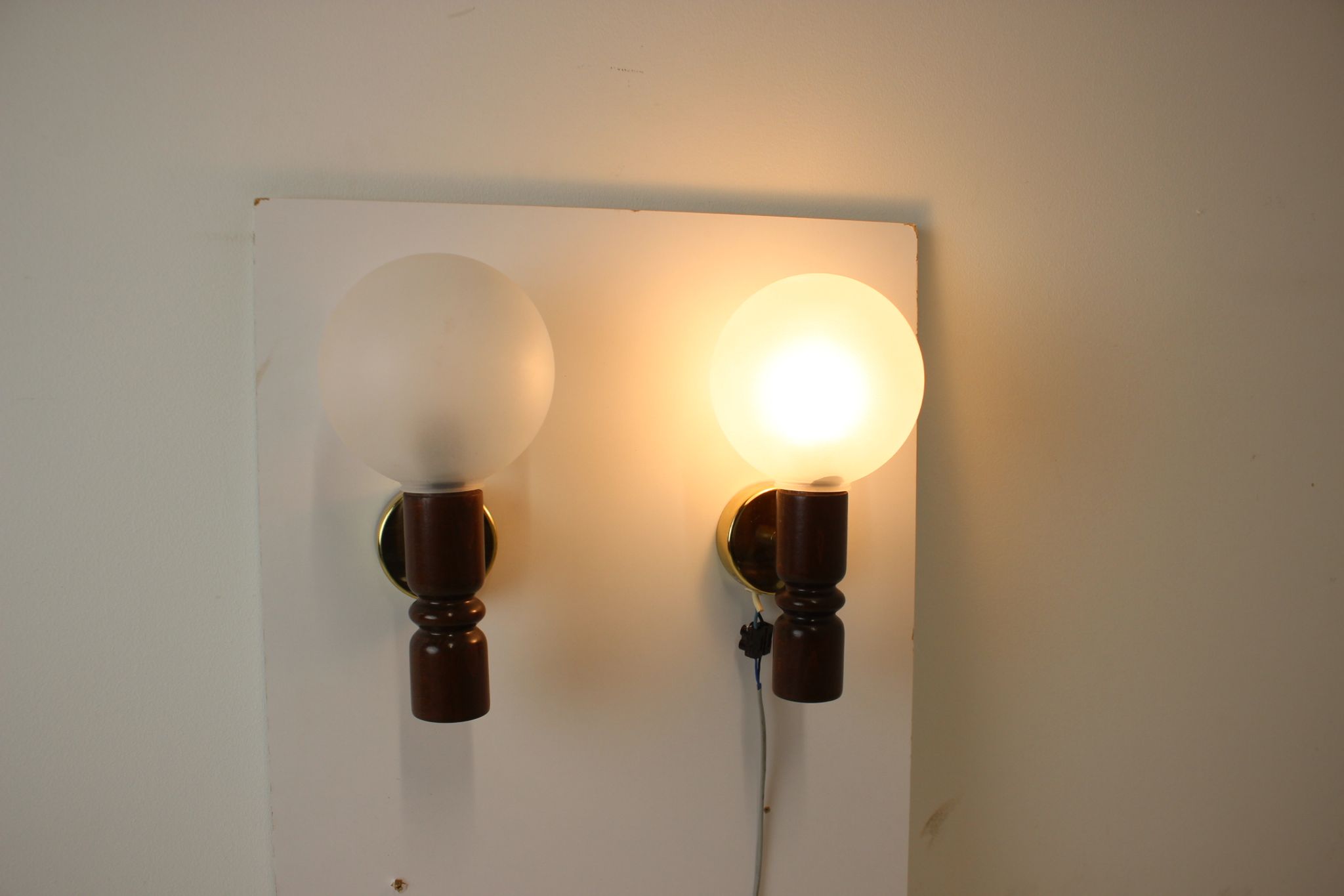 Mid-century wall lamps by pokrok zilina, 1970's