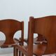 6 chaises de salle à manger Pozzi 1960s, Augusto Savini