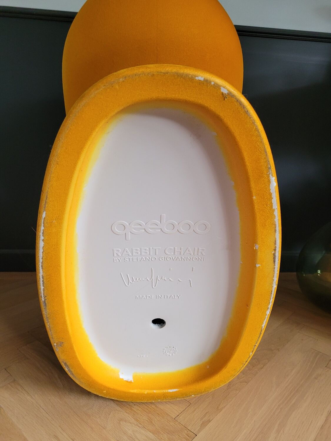 Rabbit chair by Stefano Giovannoni - Large velvet model