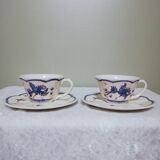 Two ceramic cups by Grignan signed Peguet