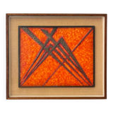 Antonio Secci, brutalist abstract painting, mixed media Italy Milano 69