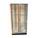 White enamelled metal design showcase. Period 1960