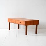 Meuble d'entrée bas scandinave en teck, années 1960