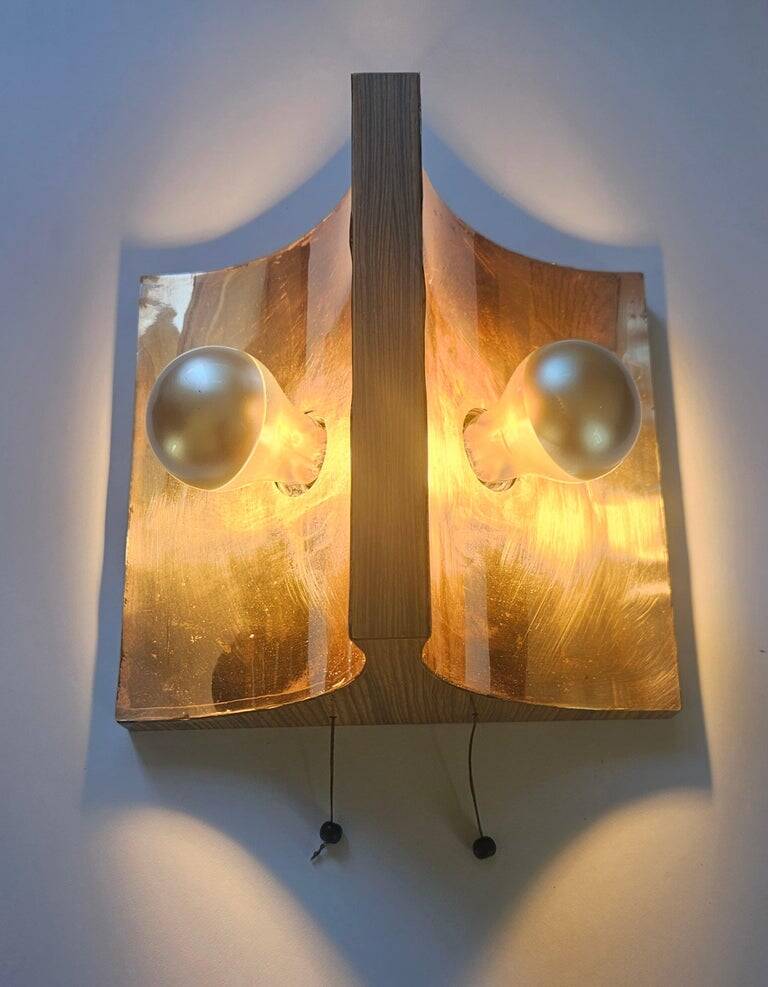 Very rare mid-century wall lamp, Germany, 1970s