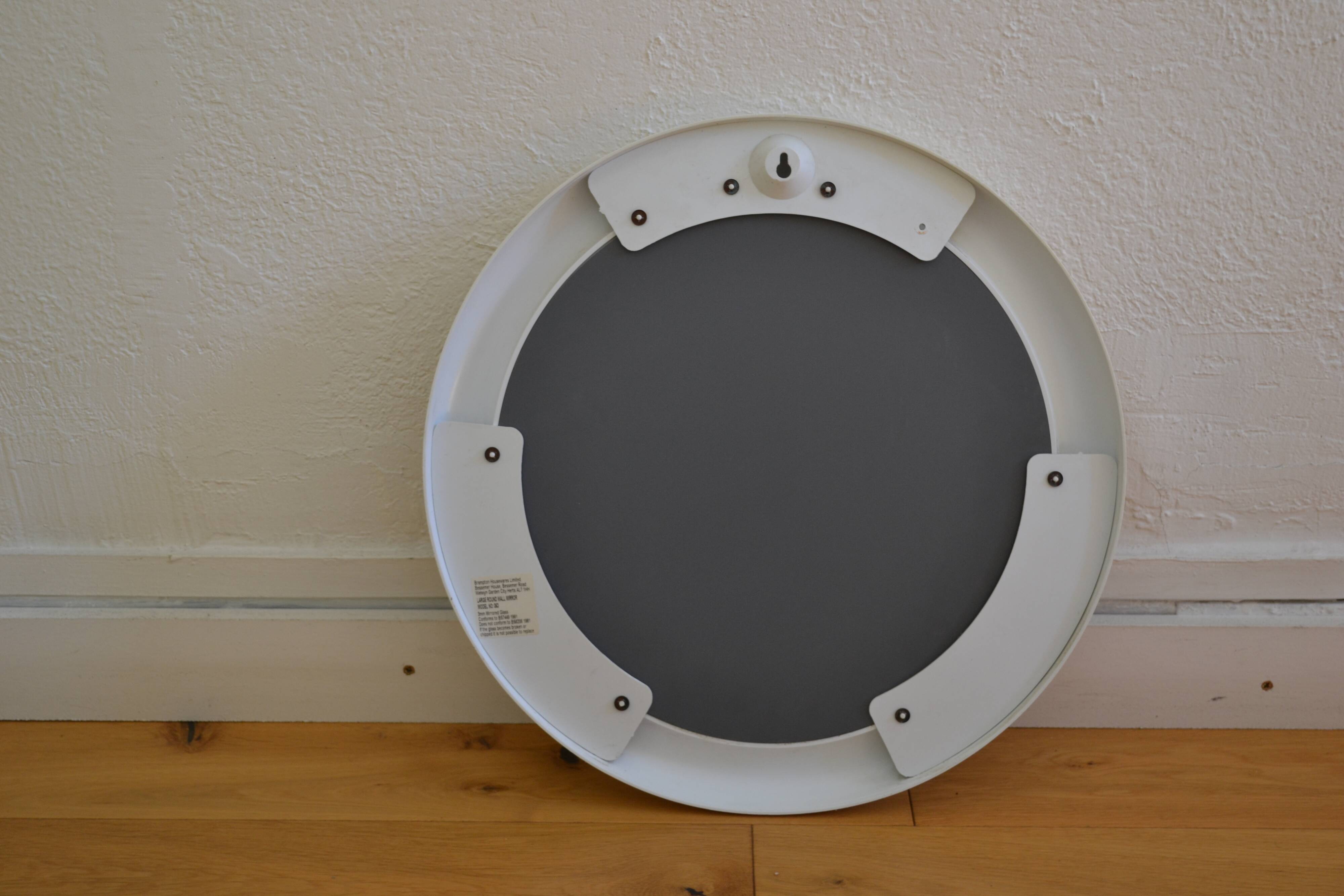 round white plastic mirror 1970s 1970 United Kingdom D:44cm