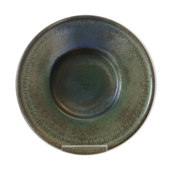 Danish glazed stoneware plate 1950