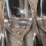 12 silver plated dessert spoons, Argental art deco goldsmith