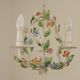 Romantic Vintage Italian Metal 3 Light Cage Chandelier Circa 1930s/40s