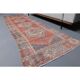 Vintage Turkish Oushak Handmade Wool Cotton Red Runner 85x277