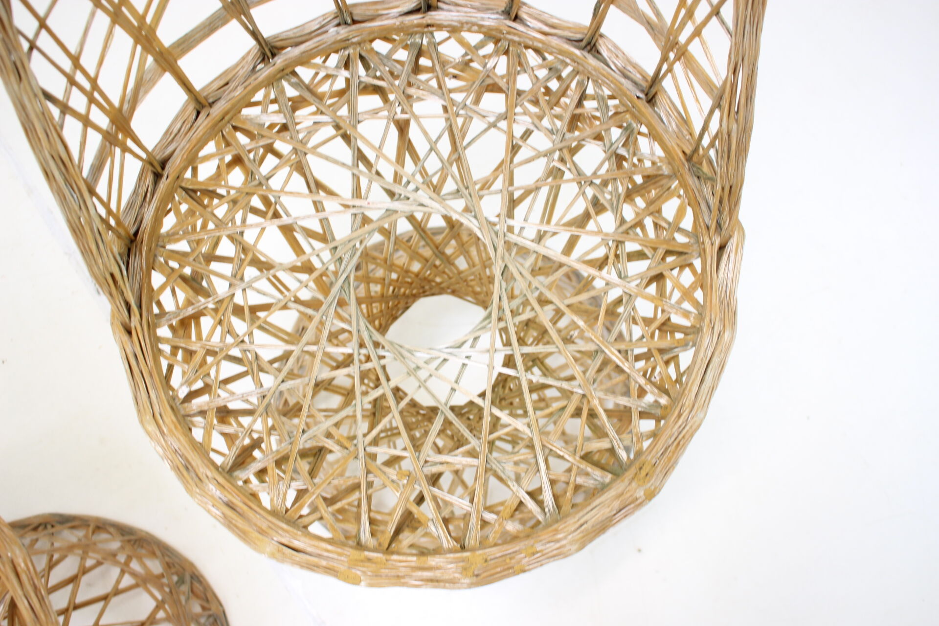 Pair of Chairs, Patio Russell Woodard Wicker Effect, 1960s