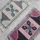 Set of 2 vintage handmade Turkish rugs 49x89 cm