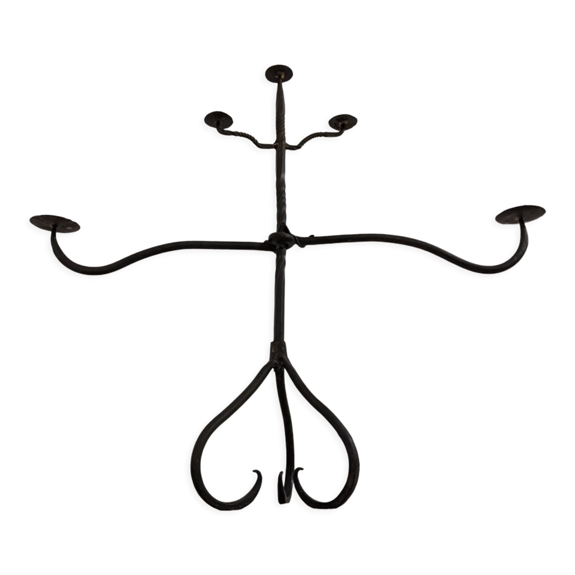 Wrought iron candlestick XIXth