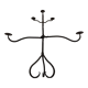 Wrought iron candlestick XIXth