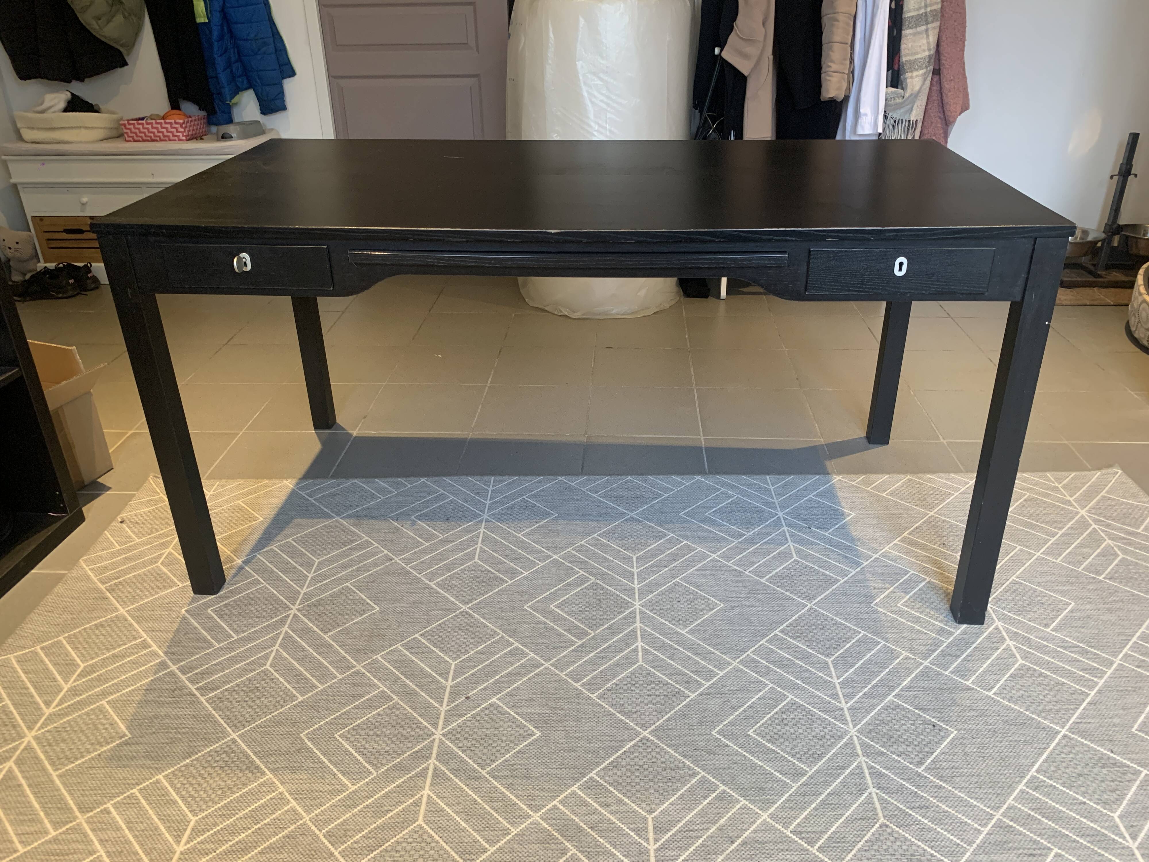 Large solid wood desk