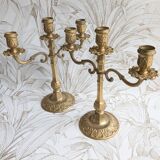 Chandeliers en bronze style Louis XVI