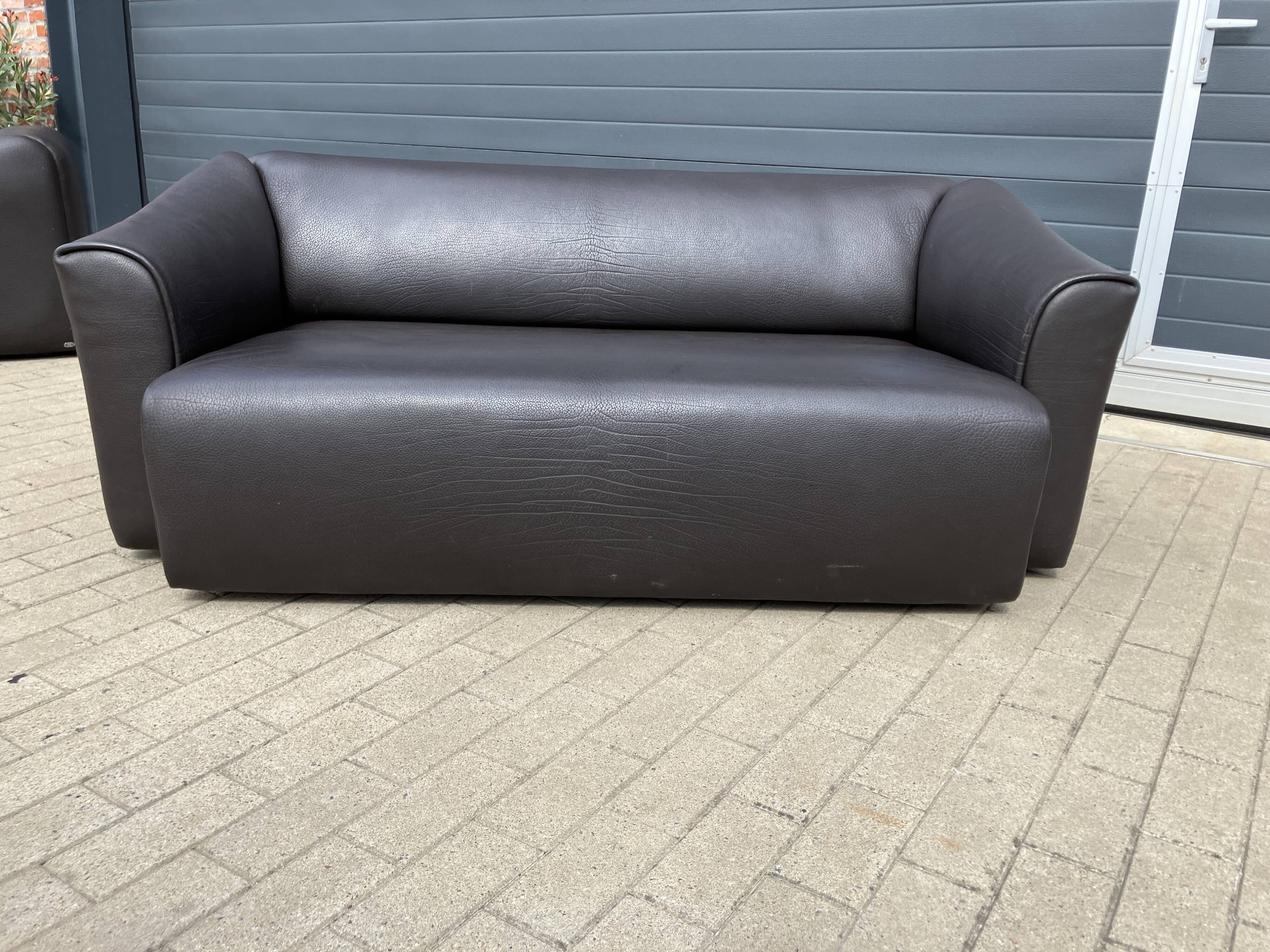 De Sede Ds47 3zit +2zit Buffel leather 5mm NECK color Cigarro