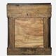 19th century wooden trumeau mirror with floral decoration