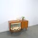 Fineer dressoir met draaibare bar en lades, barkast