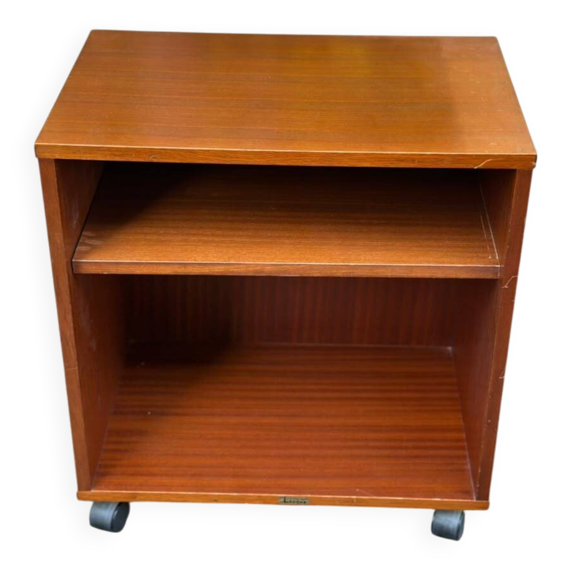 Scandinavian rolling side table LACOUR Paris Hi-Fi / Vinyls 1960