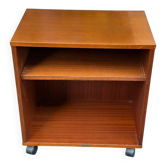 Meuble d'appoint roulant scandinave LACOUR Paris Hi-Fi / Vinyles 1960