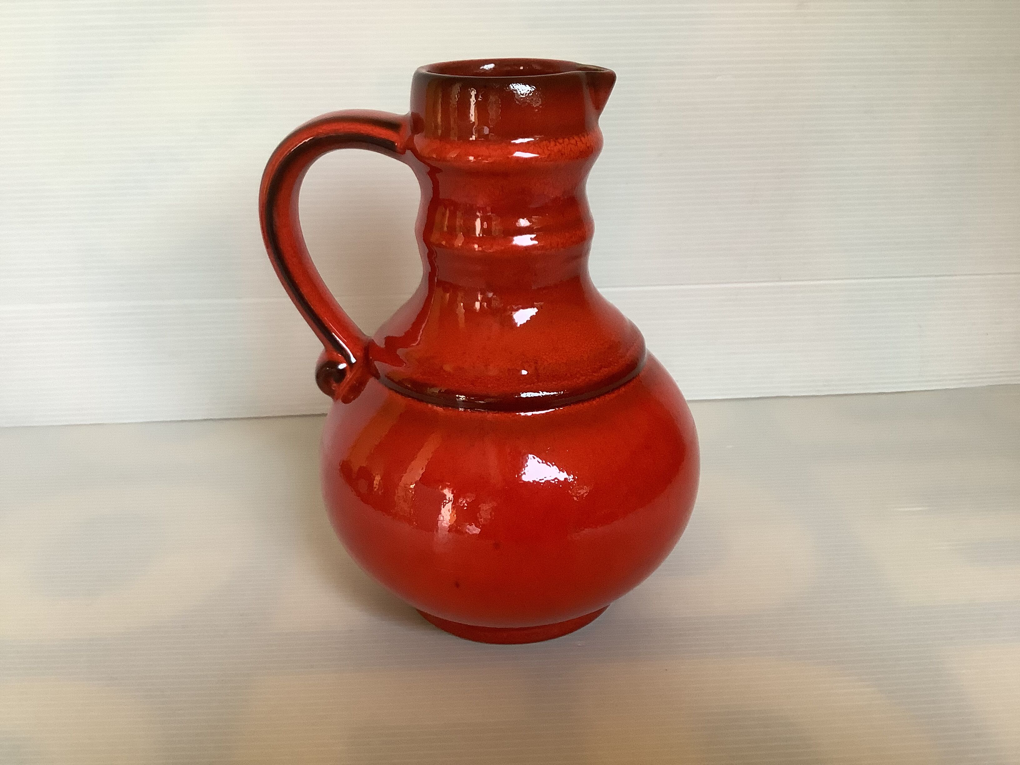 Vase pitcher jug ceramic red style w Germany