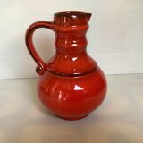 Vase pitcher jug ceramic red style w Germany