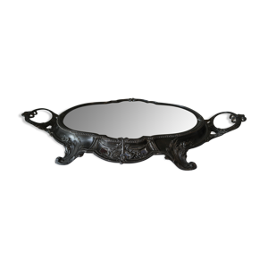 Plateau miroir en étain style