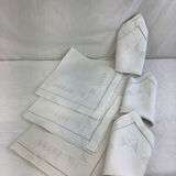6 Antique embroidered napkins