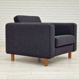 1970s, Danish design by H.J. Wegner, reupholstered armchair, model GE300.