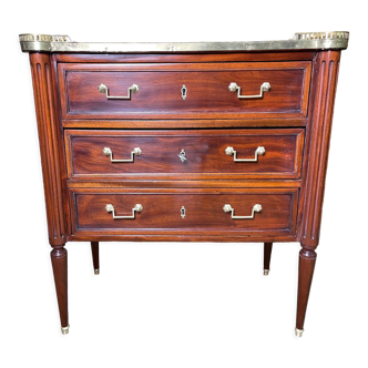 Restored Louis XVI style mahogany chest of drawers