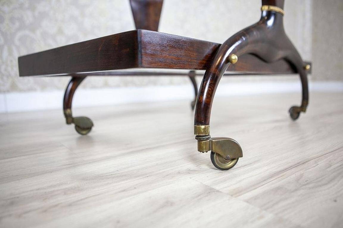 Vintage Side Table in Dark Brown Beech, 1950s