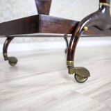 Vintage Side Table in Dark Brown Beech, 1950s
