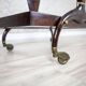 Vintage Side Table in Dark Brown Beech, 1950s