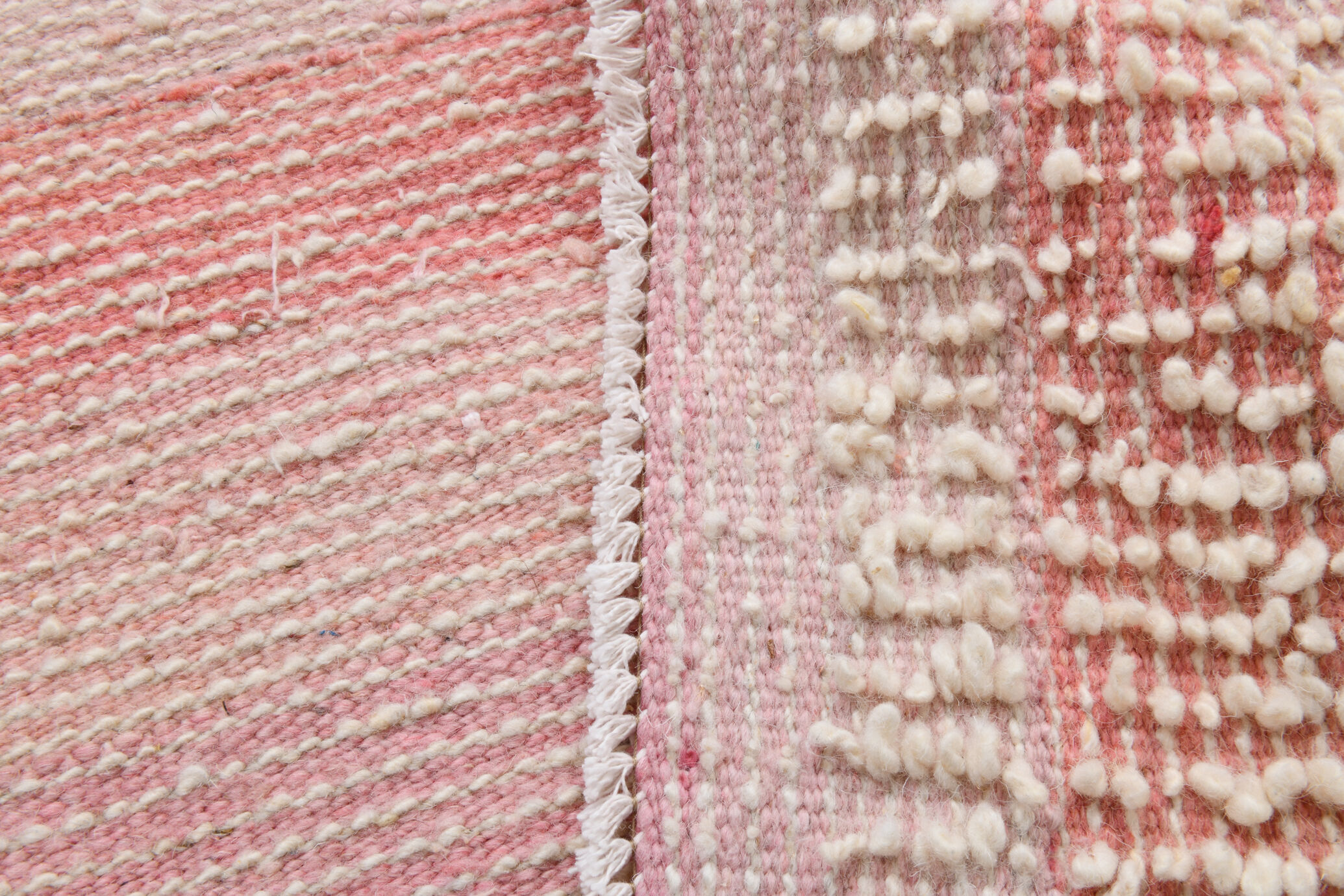 Tapis turc rose Kilim Blush 7x8, 228x248cm