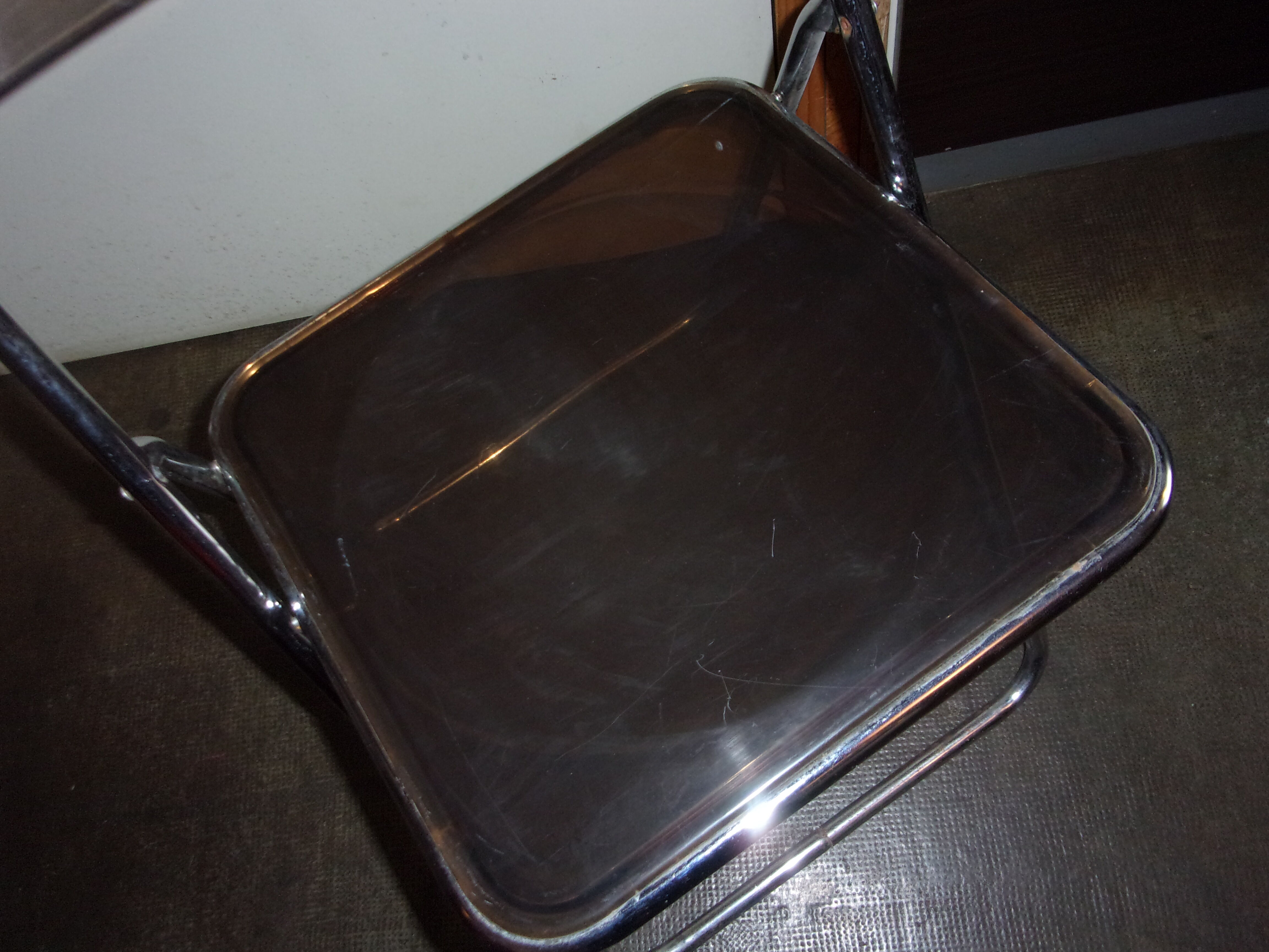 Plexid chrome folding chair 1970