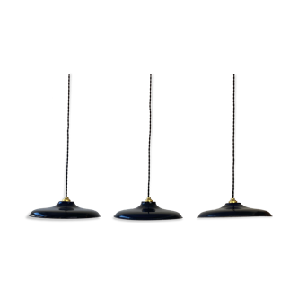 Lot 3 industrial old enamelled suspensions