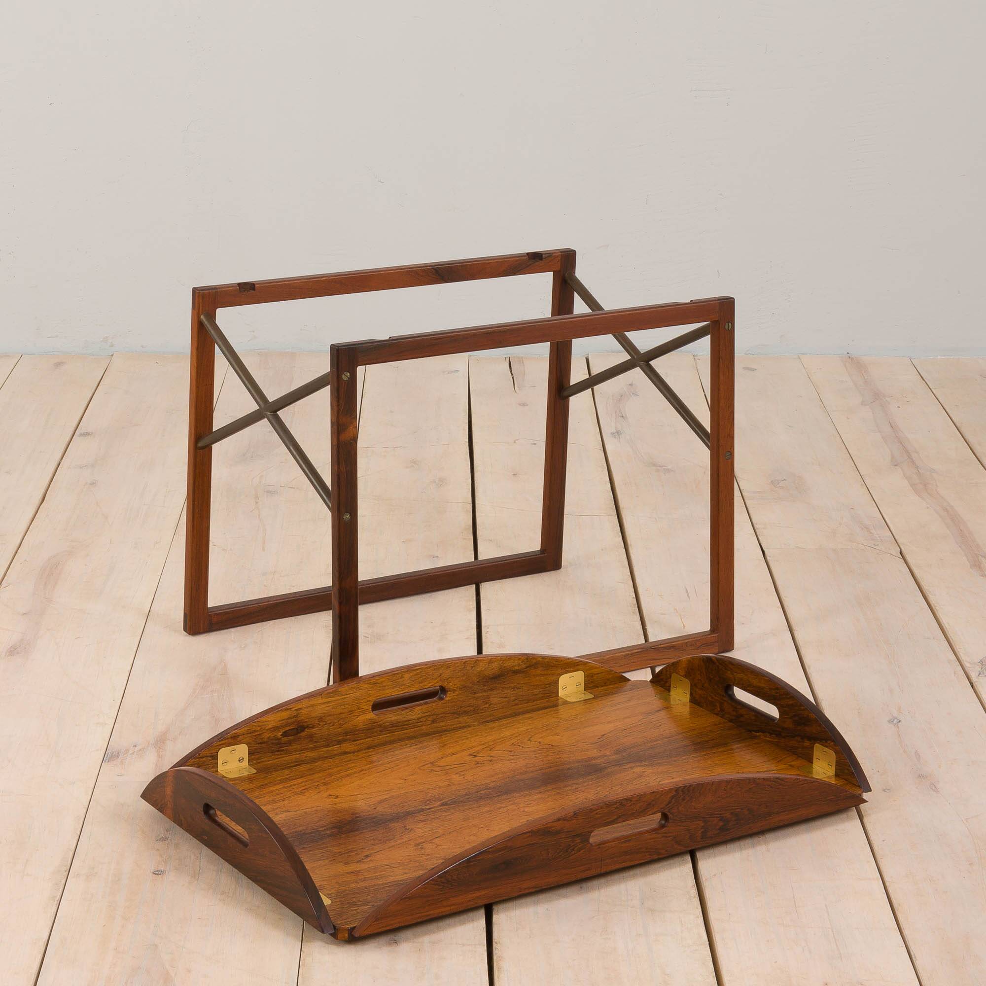 Vintage Rosewood Butler's Tray table by Svend Langkilde, Denmark, 1960s