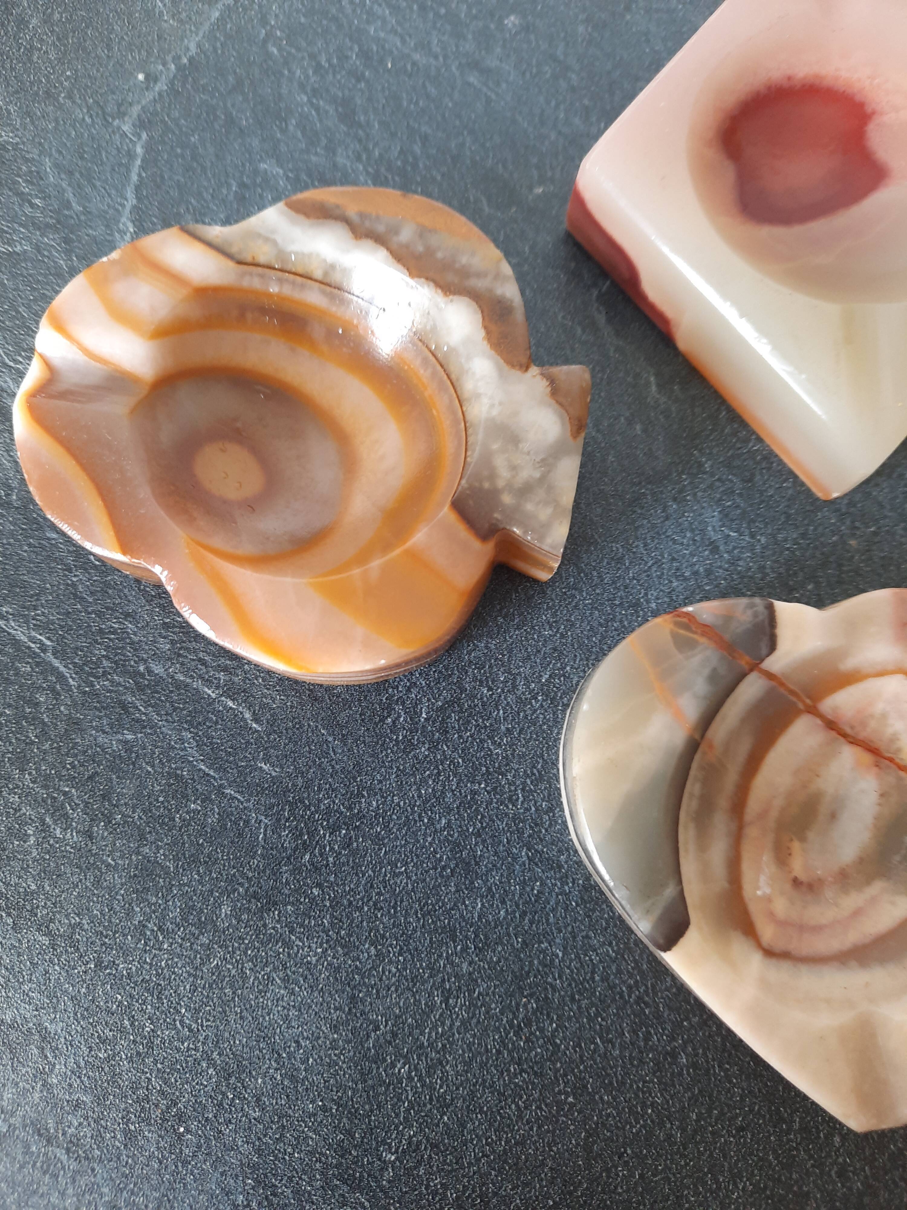 Set of marble ashtrays