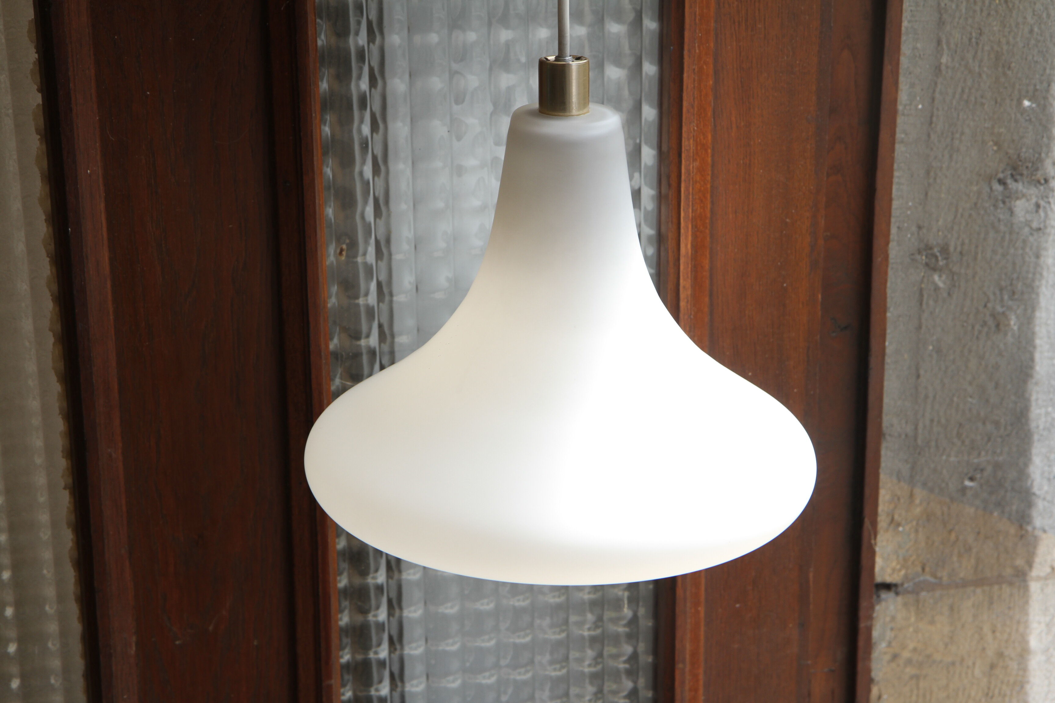 Opalin glass drip hanging lamp