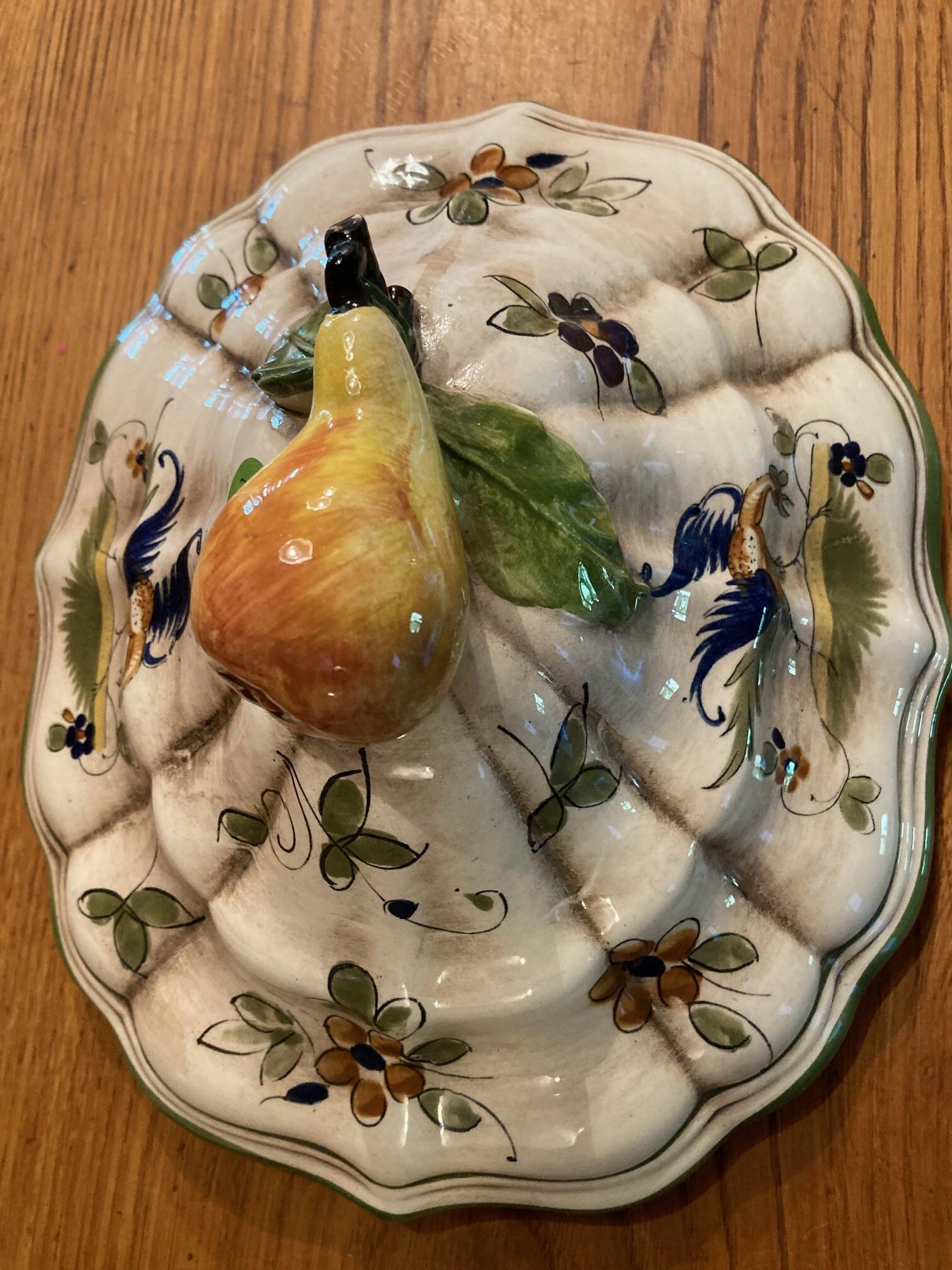 Soupière ovale et plat "Capodimonte", Italie
