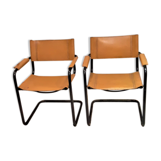 Lot of 2 vintage armchairs Fasem Italy