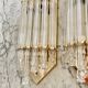 Venini wall lamps glass murano structure gold Italy 90s