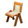 Solid wood dining chair with woven rattan seat