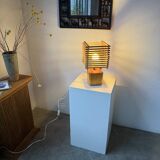 Constructivist wooden table lamp