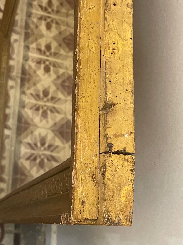 Old gilded wood mirror 115x74cm