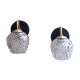 Pair of brass wall sconces and thick glass globe vintage luminaire