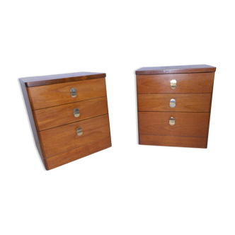 Paire de chevets vintage en teck