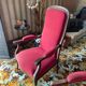 Lot of red velvet Voltaire armchairs