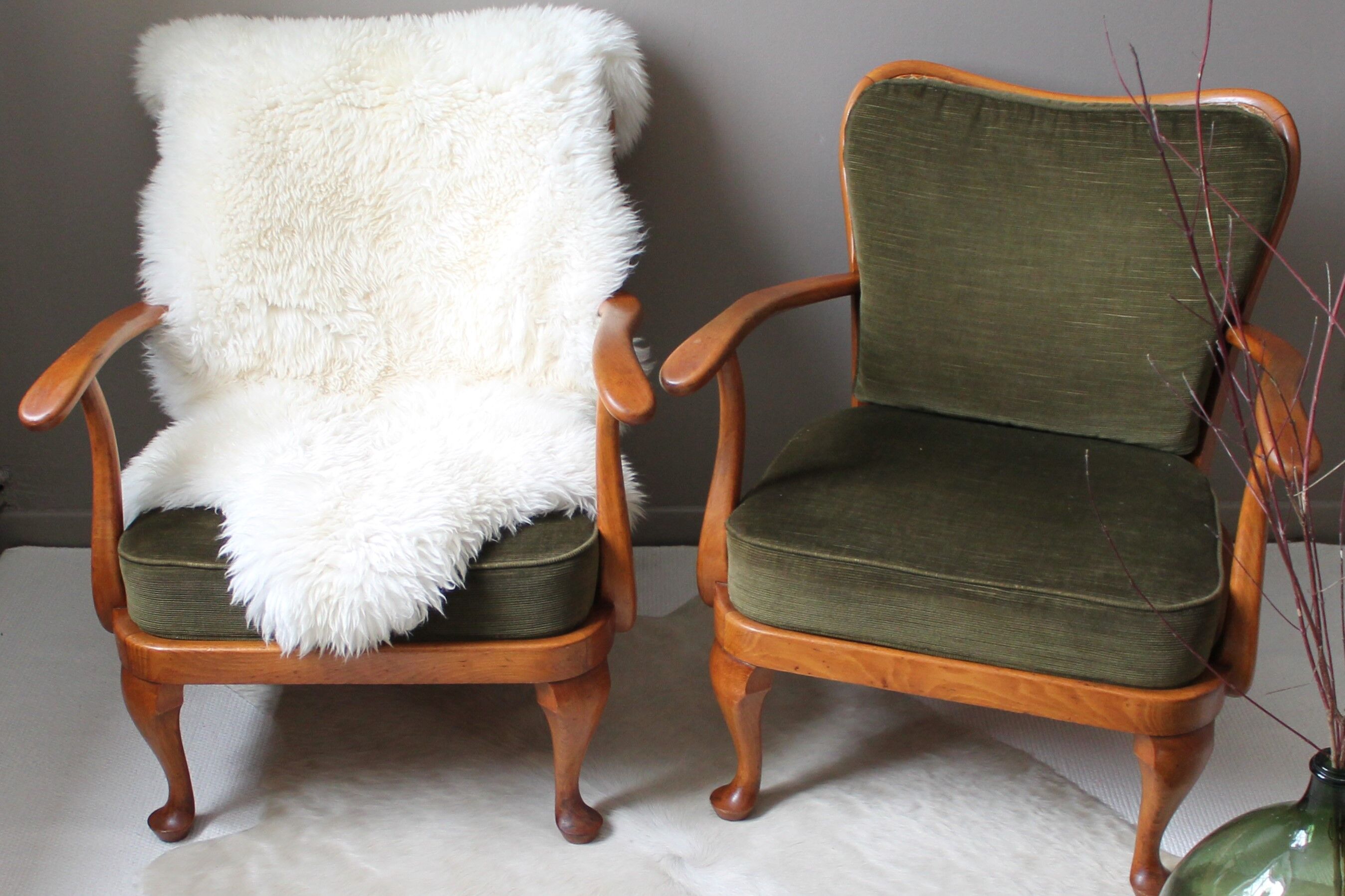 Pair English Chair nineteenth Chippendale style